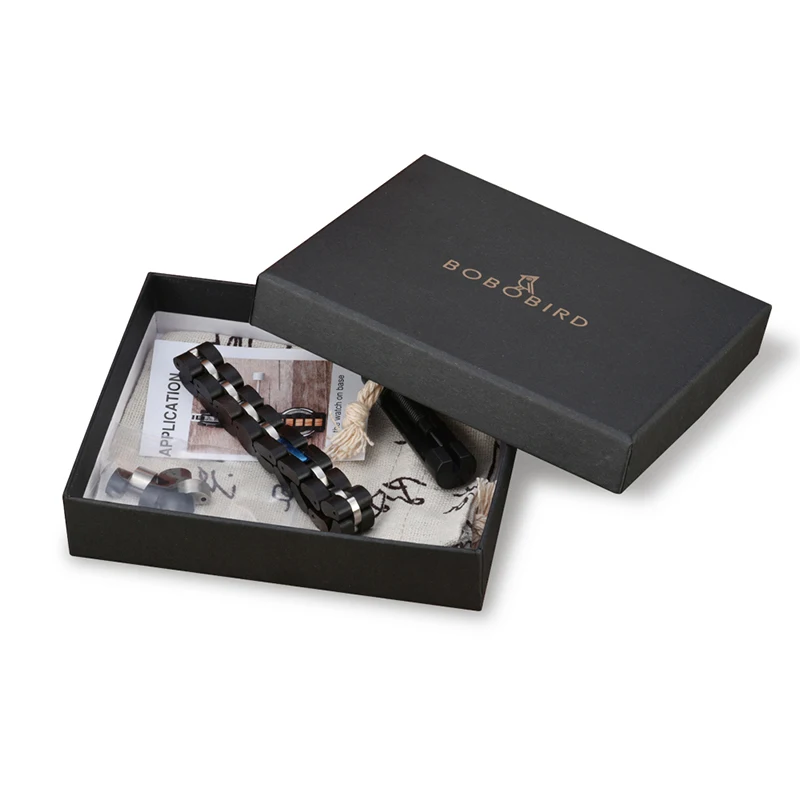 

BOBO BIRD Stainless Steel Wooden Couple Bracelets for Men Women Bangles Gift for Lovers pulsera hombre Dropshipping Great Gifts