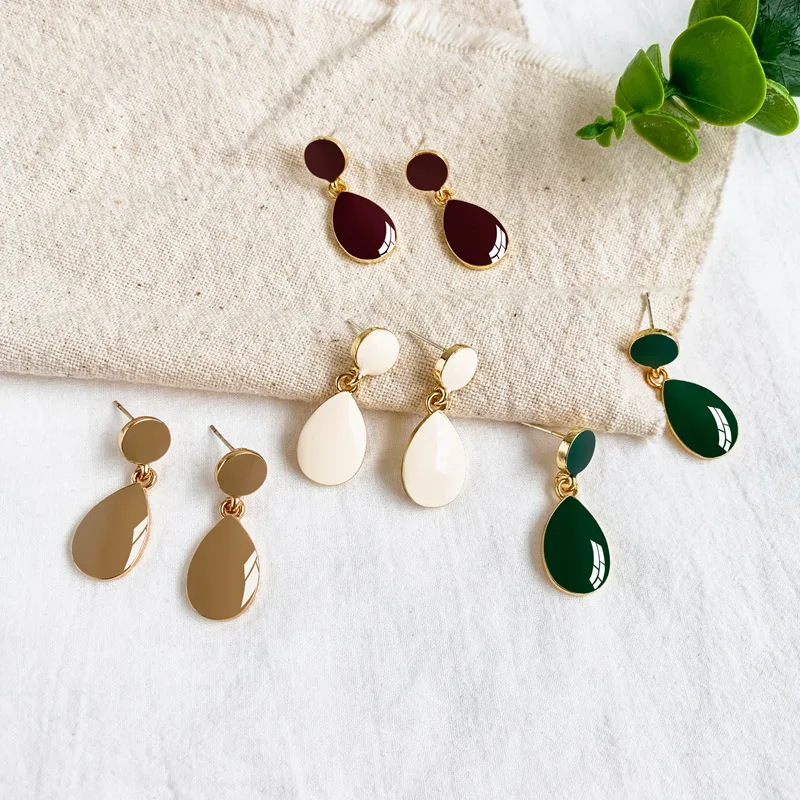L61 Woman cute drop earrings female ins simple dripping earrings cute christmas earrings