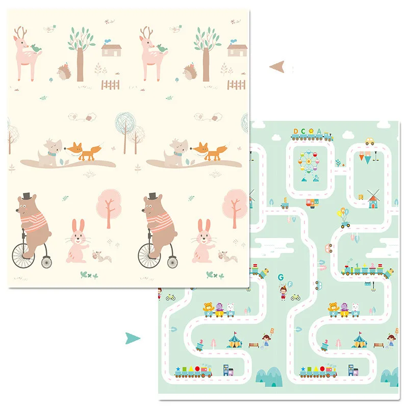 3 Складной детский двусторонний игровой коврик XPE Puzzle Детский коврик Tapete Infantil комната ползающий коврик нетоксичный Детский ковер Brinquedos - Цвет: 3