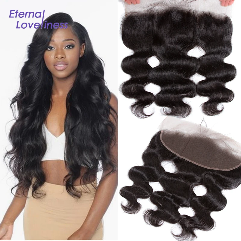 

13x4 Lace Frontal Remy Brazilian Body Wave Closure Free Part 100% Human Hair Swiss Lace Closure