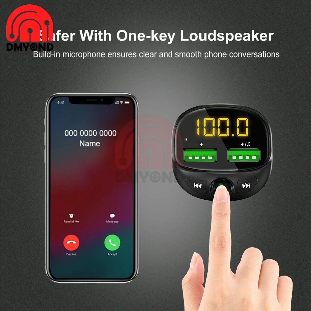 Автомобильное зарядное устройство 12 в Bluetooth беспроводной 5 0 FM передатчик MP3 плеер