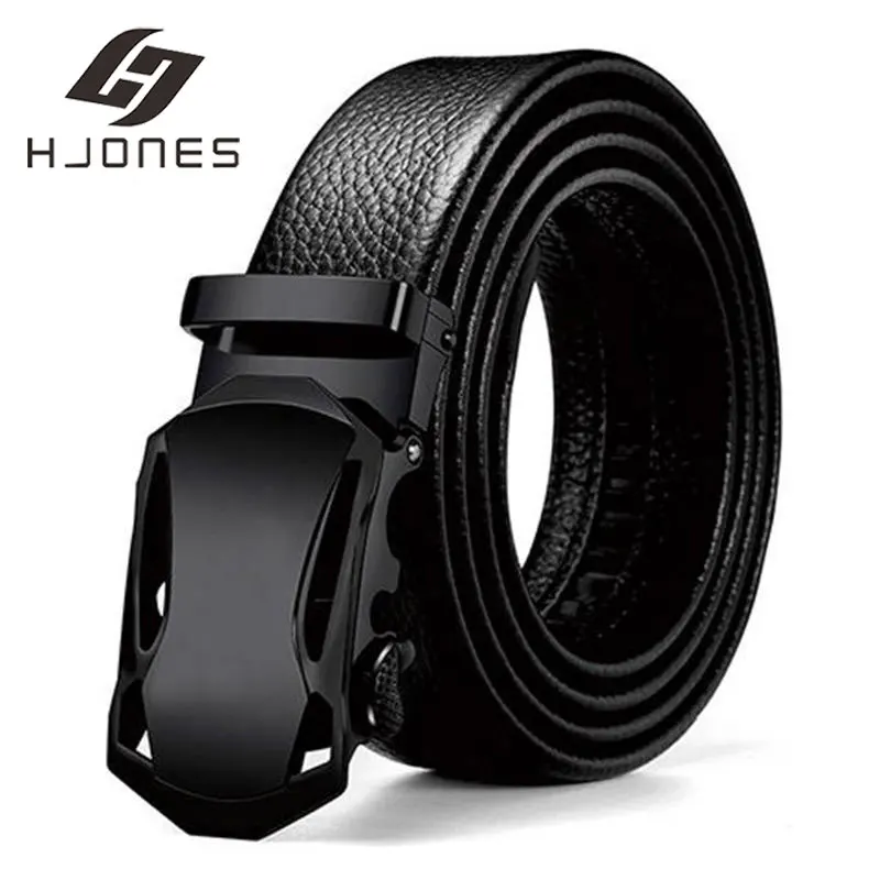 

HJones Men Leather Belt Metal Automatic Buckle Brand PU Sport Skin Feel High Quality Lower Price Comfortable for Classic Men L16