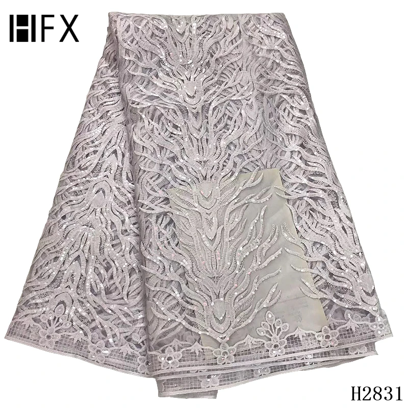 HFX африканская кружевная ткань нигерийская блестящая и вышитая ФРАНЦУЗСКИЙ Тюль