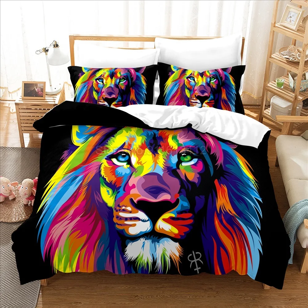 

Tiger Bedding Set Animal Duvet Cover Sets Comforter Cover Twin Queen King Single Size Home Decor Cartoon Kids Gift
