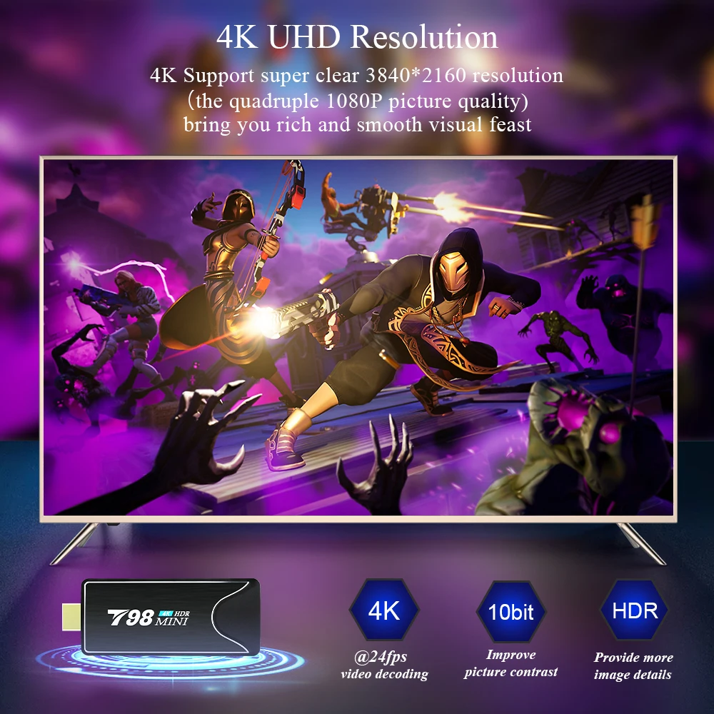 Smart TV BOX Android 10 медиаплеер 3D видео 4K Bluetooth 2 4G wifi Гб ОЗУ 16 ТВ приставка|ТВ-приставки и