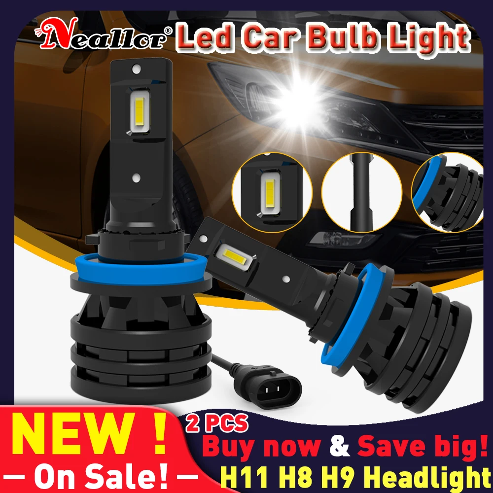 

H11 Led 12v Super Bright Canbus Pairs Fog Lights Drl Daytime Running Headlight Ice Bulbs On Car Accessories Diode Lamps For Auto
