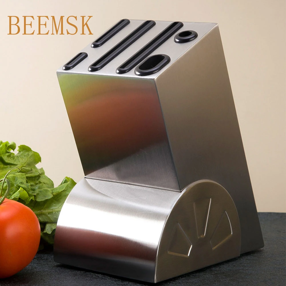 BEEMSK подставка для кухонных ножей из нержавеющей стали держатель блок ножниц