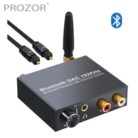 prozor 192khz dac digital to analog audio converter with bluetooth compatible receiver optic coaxial to rca 3 5mm audio adapter