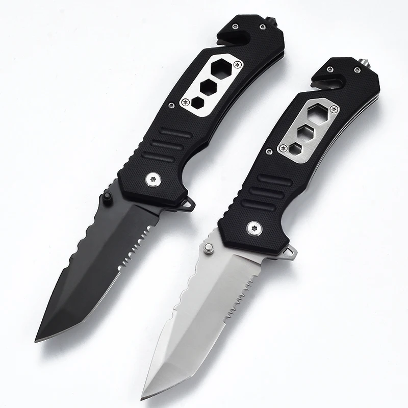 Походный складной нож тактический для выживания высокопрочный боевой