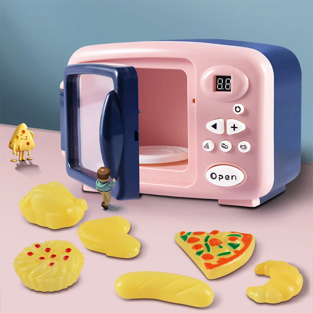 

Kid's Kitchen Toys Simulation Microwave Oven Educational Toys Mini Kitchen Food Pretend Play Cutting Role Playing Girls Toys