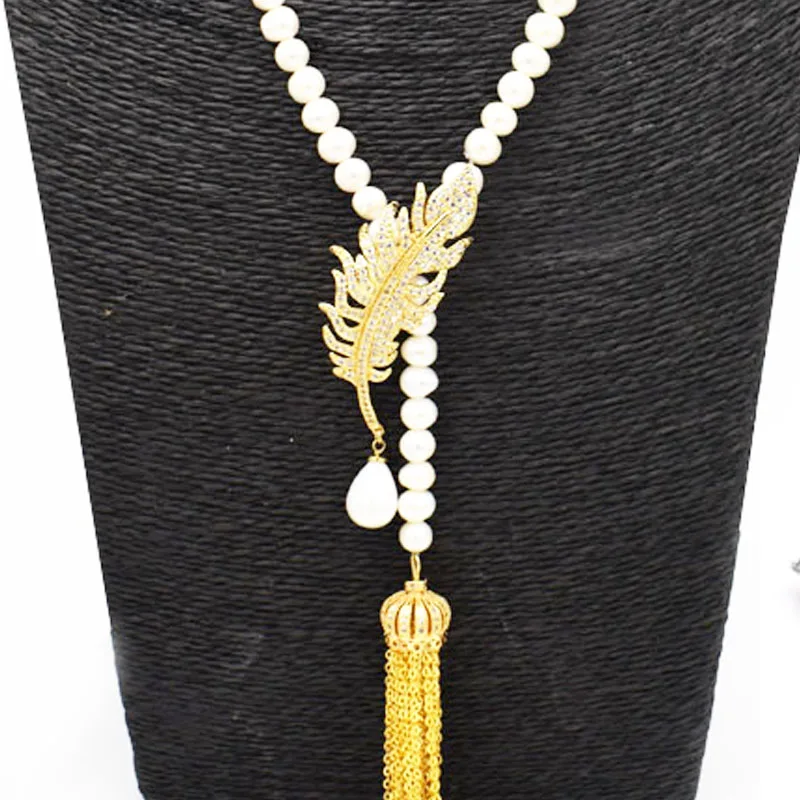 30x56 мм позолоченный кубический цирконий с микрозакрепкой жемчужный кожаный