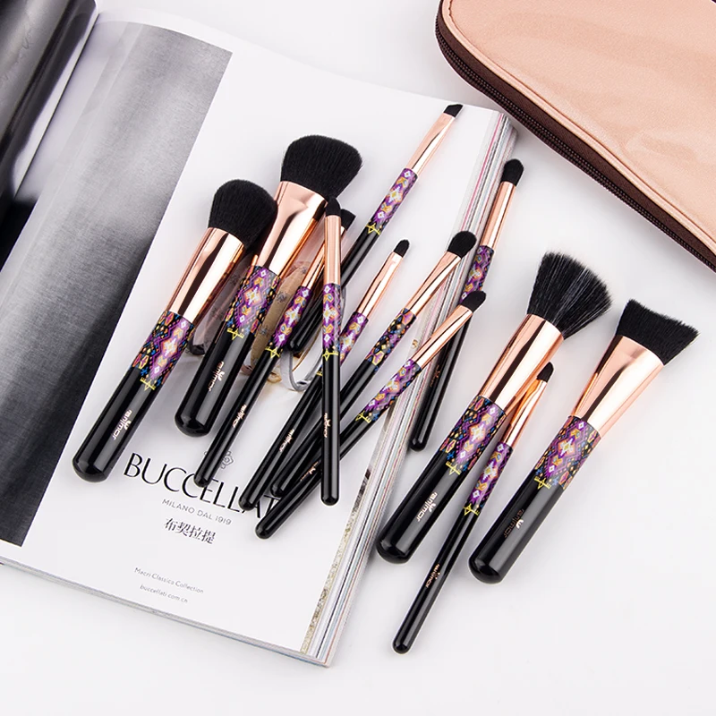 Anmor 12 шт. набор кистей для макияжа Мягкая Кисть основа теней профессиональные