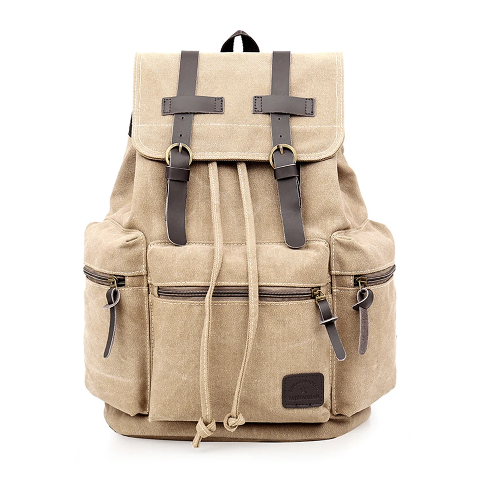 Холщовый Рюкзак модный рюкзак студенческий школьный для университета винтажные