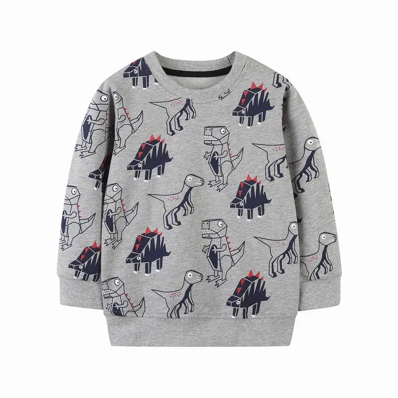 

AOSTA BETTY Boys Long Sleeves Mechanical Dinosaur Pattern Round Neck Sweatshirts Kids Clothes Autumn Children's Clothing