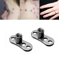 1pc titanium dermal anchor skin diver base surface barbell piercings micro retainers hide it implants piercing body jewelry 16g
