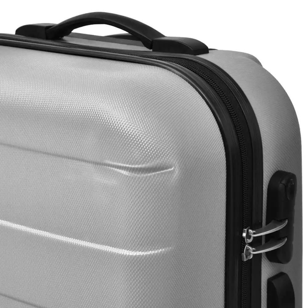 【USA Warehouse】3 Piece Hardcase Trolley Set Silver