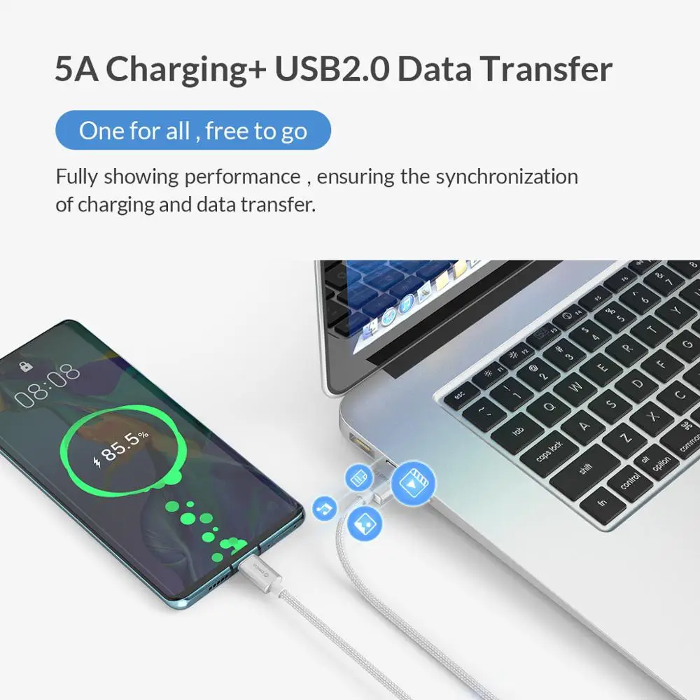 USB кабель Orico 5 А Type C для Huawei Mate 20 10 Pro P30 P20|Кабели мобильных телефонов| |