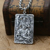 925 sterling silver pendant guan yu god of wealth vintage thai silver pendants for men fine jewelry
