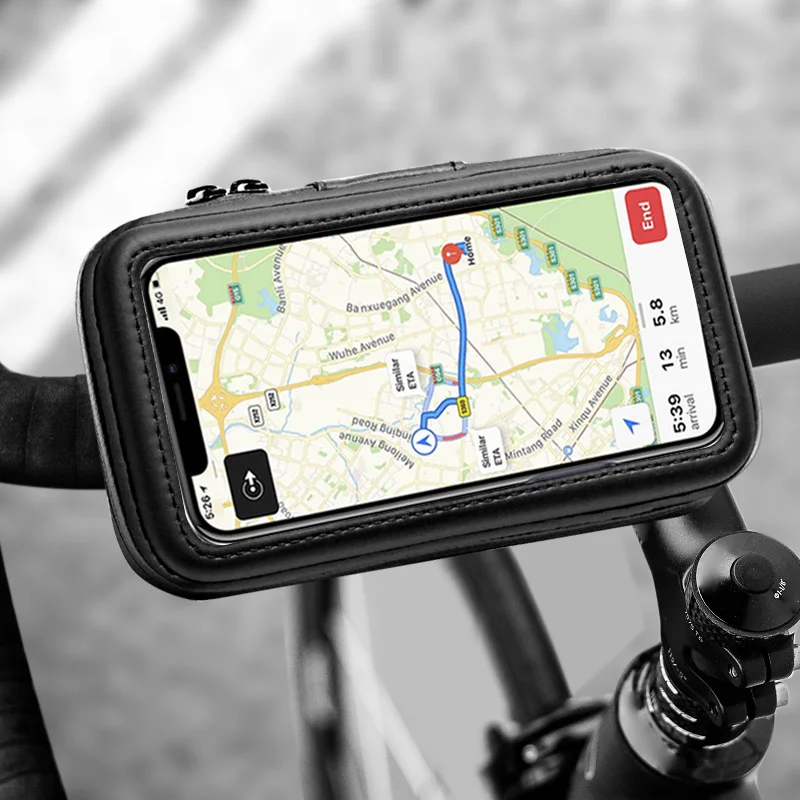 

Bicycle Motorcycle Phone Holder Telephone Support Bag for Huawei Honor7 Waterproof Bike Moto Rear View Mirror Mount Holder Case