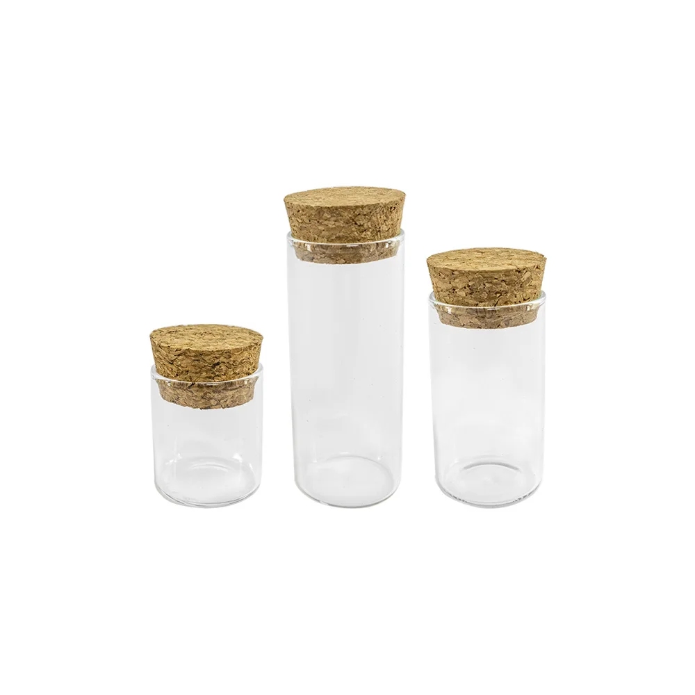 

10ml 15ml 25ml Glass Bottles with Cork Empty Crafts Glass Jars Vial Containers for Decoration 50pc