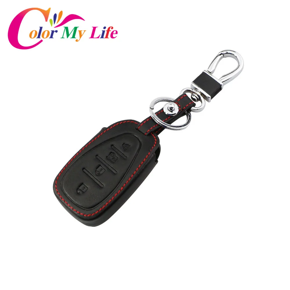 

Цветной кожаный чехол для ключей My Life с 4 кнопками для Chevrolet Malibu XL Trax, Новинка лета 2016 - 2020
