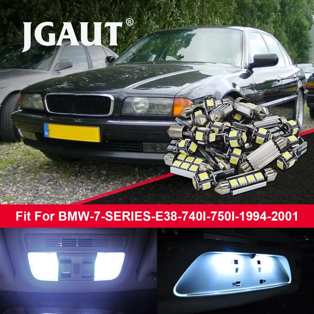 JGAUT 7 шт. белые автомобисветодиодный светодиодные лампы Canbus комплект внутренней
