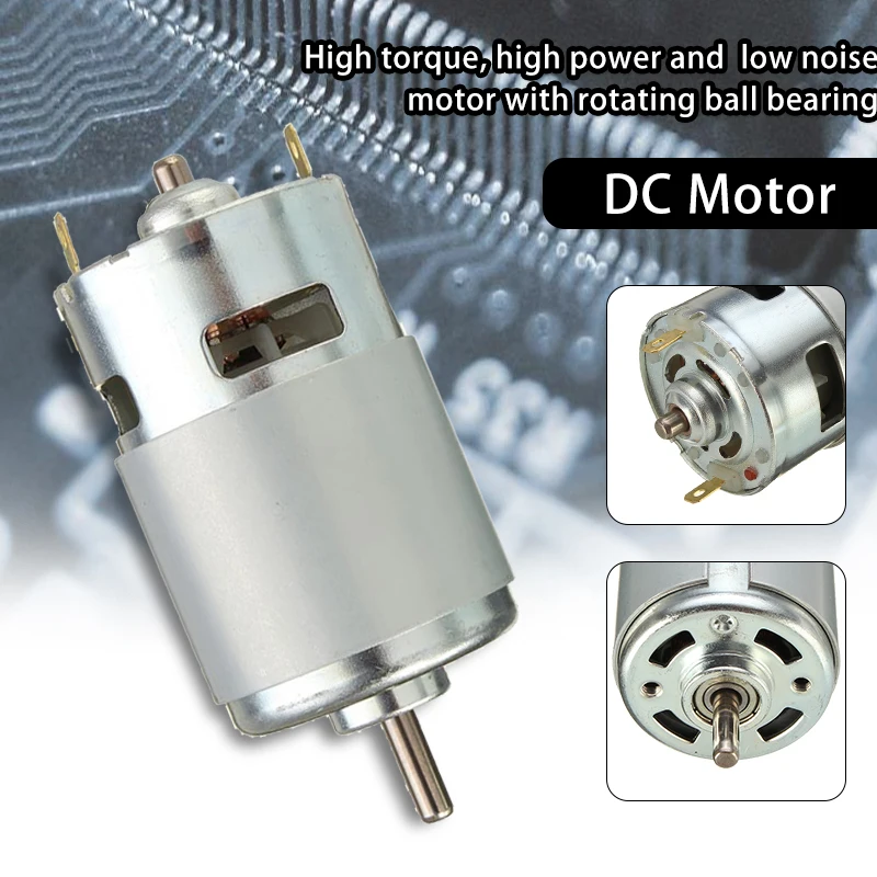 

775 DC Motor DC 12V-36V 3500--9000 RPM Ball Bearing Large Torque High Power Low Noise Hot Sale Electronic Component Motor