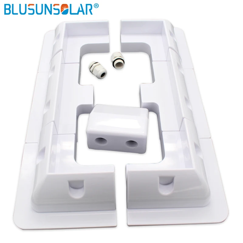 1 комплект (7 шт.) полный белый ABS панели солнечных батарей Монтажные кронштейны с
