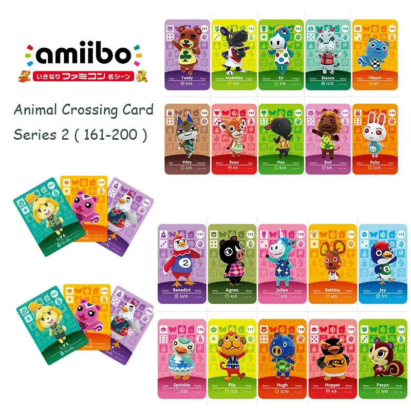 Карточка для скрещивания животных серии 2 (161 200) карта Amiibo работает Switch 3DS NS Games New
