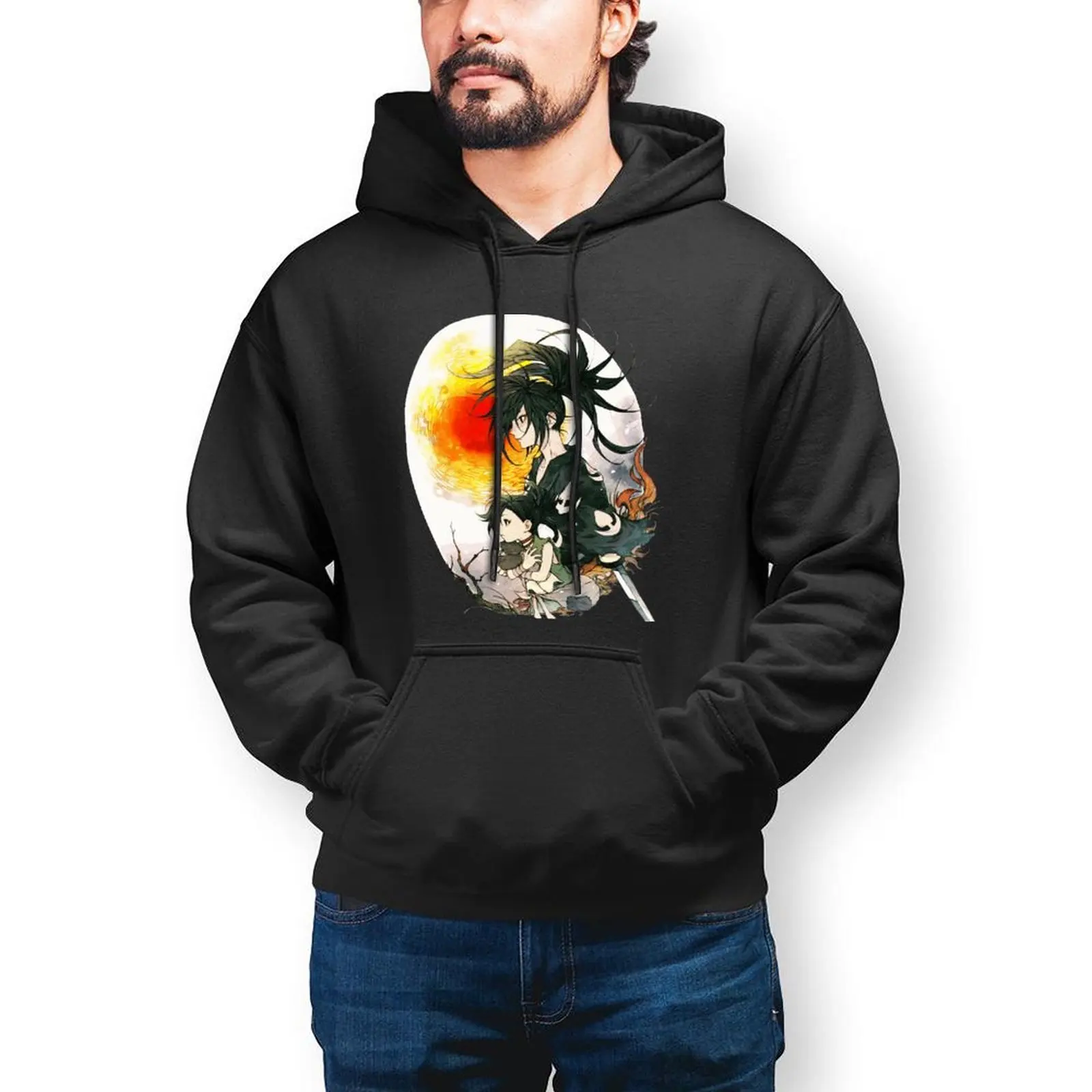 

Dororo Hoodie Streetwear Autumn Hoodies Popular Long Length Cotton Pullover Hoodie Mens X