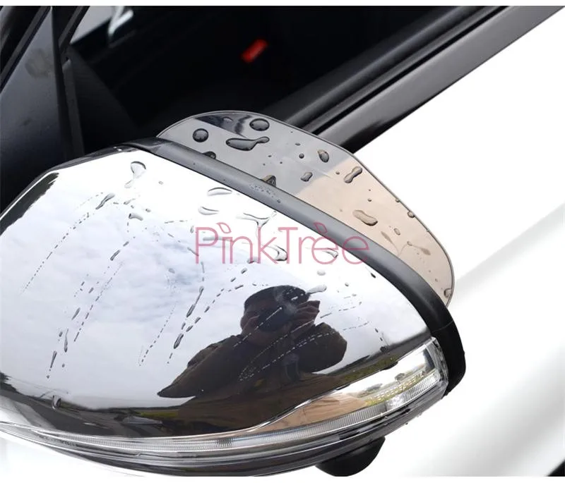 For Toyota Land Cruiser Prado FJ120 150 LC100 200 PVC Car Rear View Mirror Sticker Rain Eyebrow Shield Flexible Protector | Автомобили и