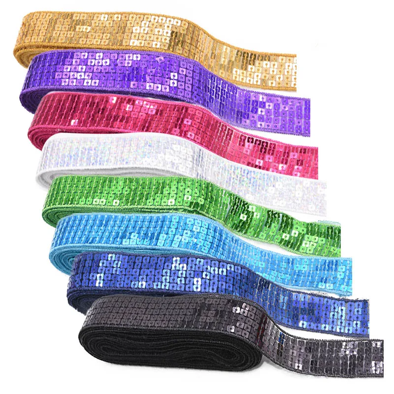 

10 Yards Sequins Lace Trim Ribbon Garment Lace Sewing Fabric Laser Tape Stage Costume Apparel Accessories Scrapbook DIY Supplies
