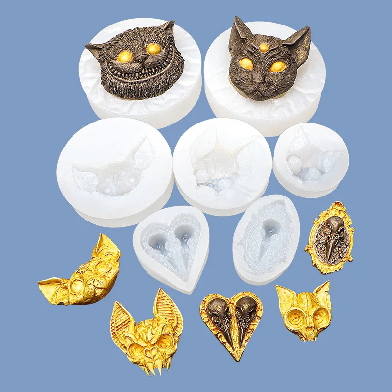 

New Cheshire Cat Food Grade Silicone Mold Chocolate Biscuit Liquid Silicone Cake Decorating Mold Baking Accessories Cake Tools