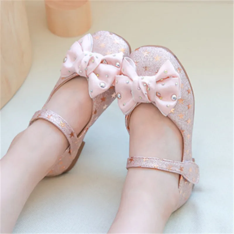 Детская обувь для девочек теннисные туфли маленьких вечерние принцессы со