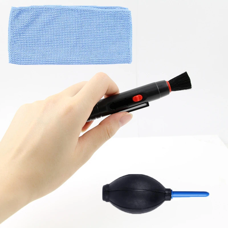 

Digital Cleaning Kit 3 In 1 Camera Lens Cleaner Digital Cleaning Pen Air Blow Cloth Kit Dust Cleaning Tools Laptop Phone Cleaner