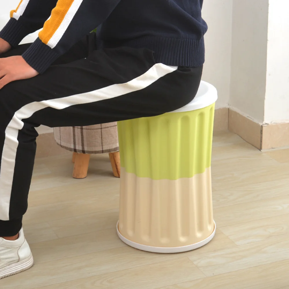 

Large Capacity Stool Multifunction Stackable Seat Storage Box Storage Box Slippers Storage Stool Home Decoration (Mixed