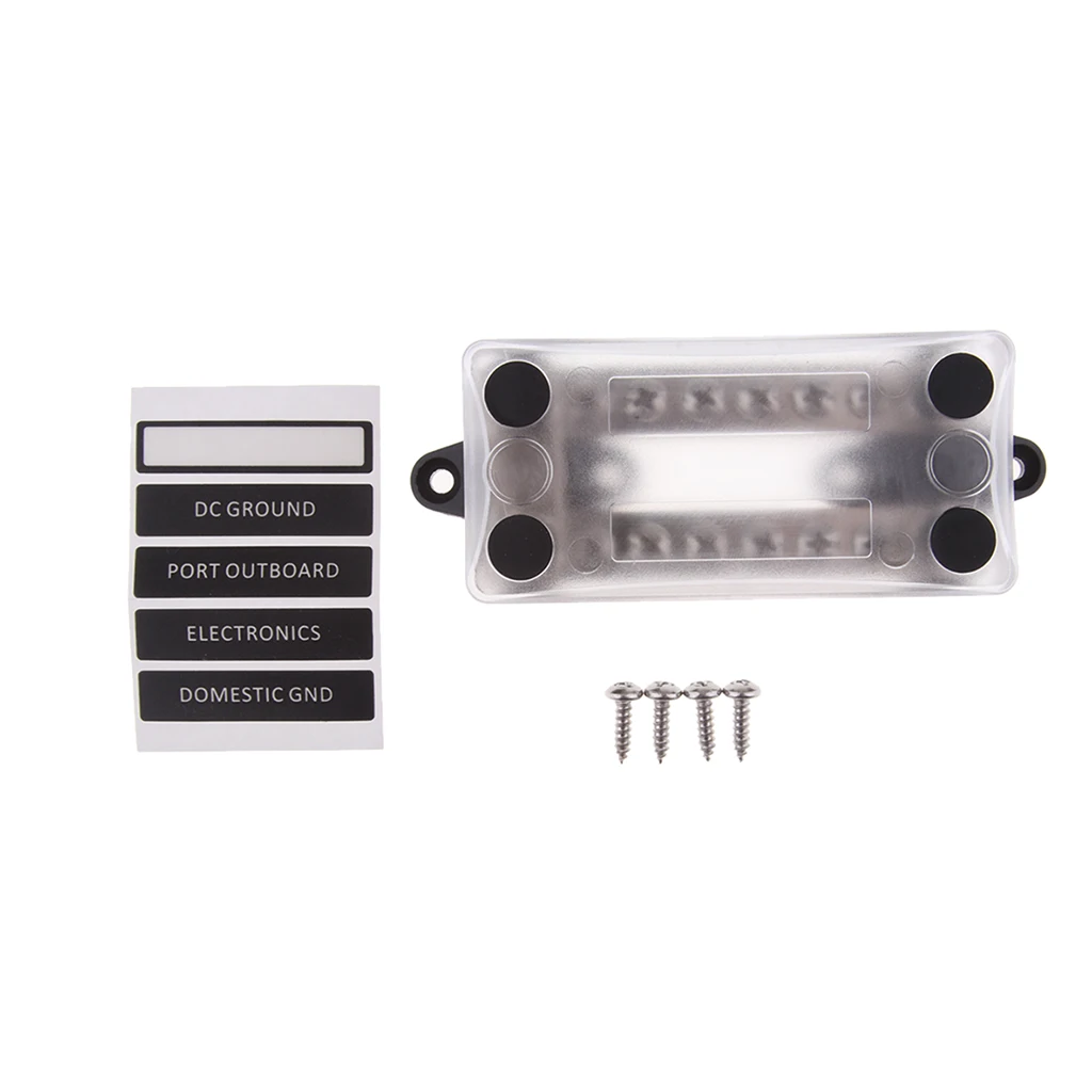 

Boat Marine Caravans Electrical Terminal Fuse Block 6 Way Dual Bus Bar Junction