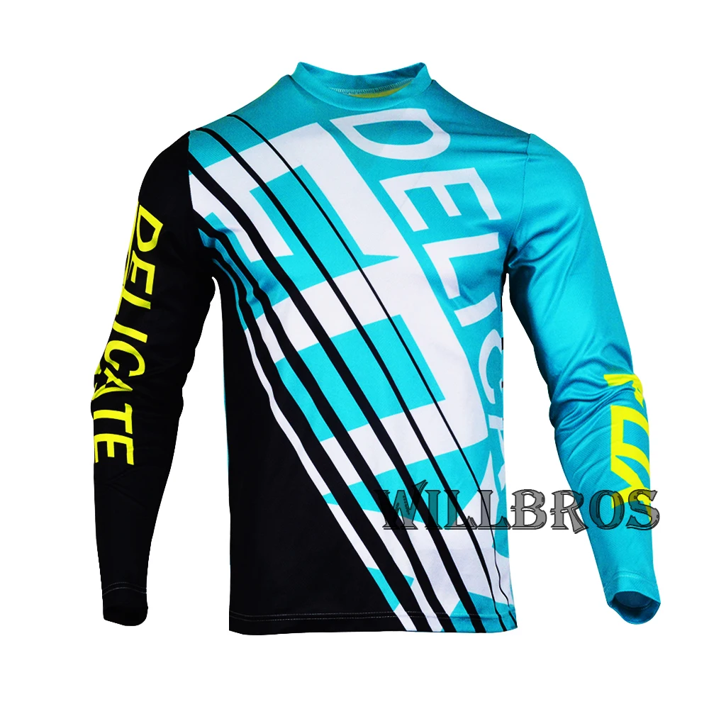 

Delicate Fox Jersey Airline T-shirt Motocross Enduro Off-road Mens MX Dirt Bike Motorcycle Moto Riding ATV UTV Long Sleeve
