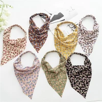 printing hair scarf scrunchies vintage triangle bandanas hairband headband without clips elastic hair bands headwrap accesories