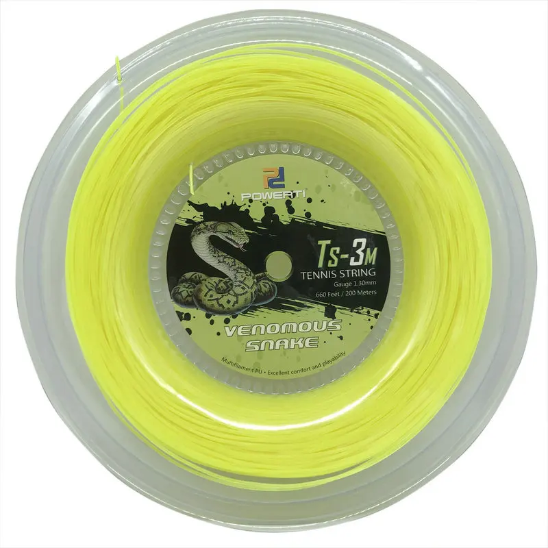 Free Shipping Powerti 1.30mm Tennis String SNAKE Nylon Soft Control Racket Training 200m Reel 56-59 Pounds TS-3M | Спорт и