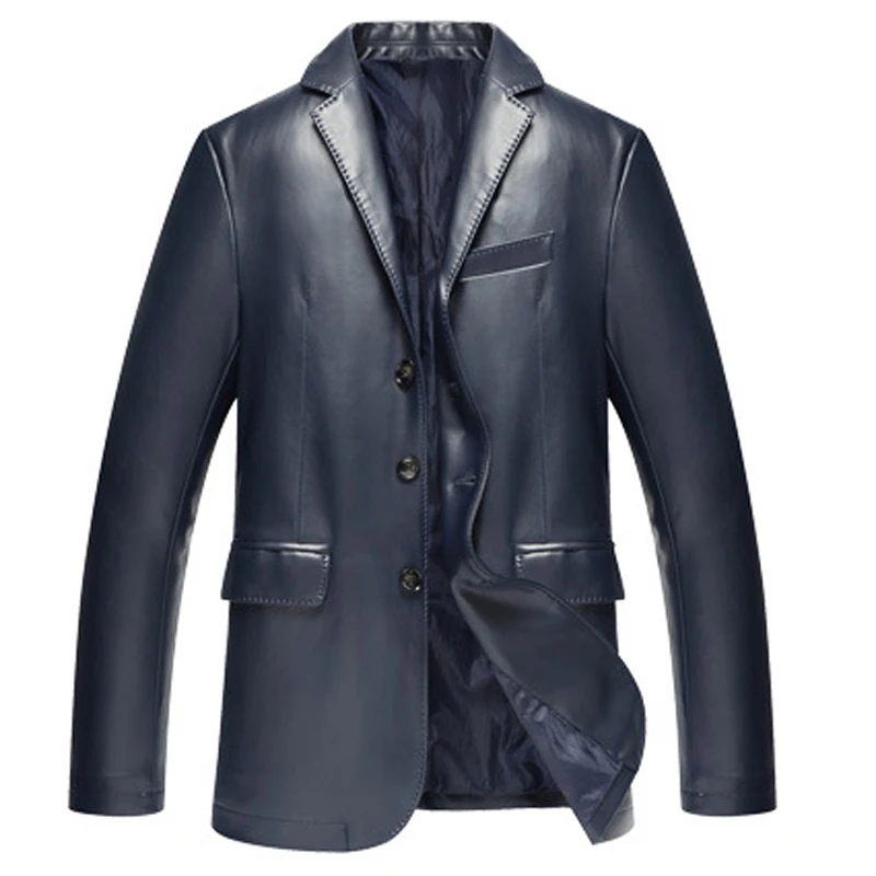

2020 Casual Fashion Spring Autumn Motorcycle Leather Men Jacket Male Business Artificial Coats Male Bomber Jacket Overcoats A518