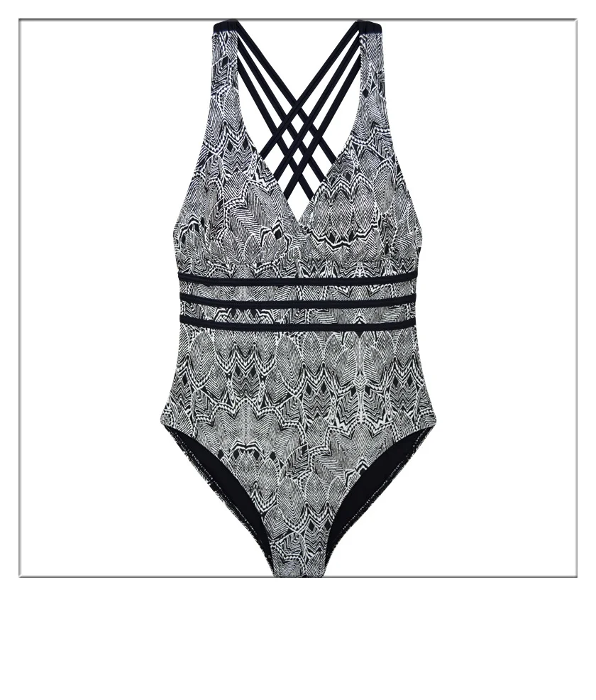2019 Sexy One Piece Swimsuit Women Swimwear Push Up Monokini Print Swim Suit Female Bathing Summer Beach Wear XL | Спорт и