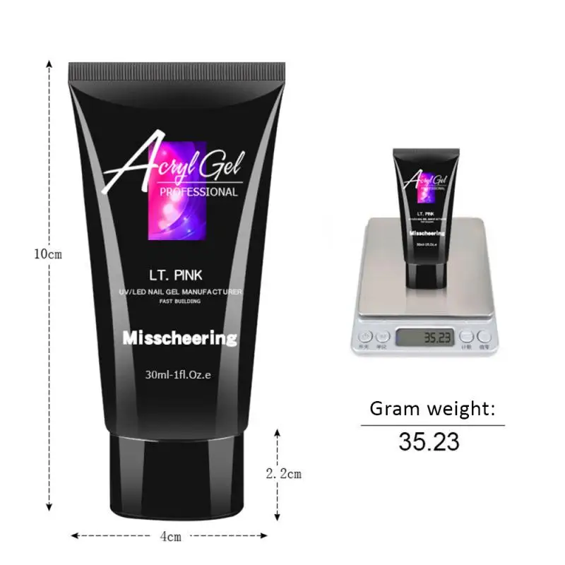 

9 Colors Painless Nail Extension Gel Crystal Nail Art Glue Absorb UV Gel Acrylic Varnish Mixing Design Manicuring Gel 30ml TSLM1