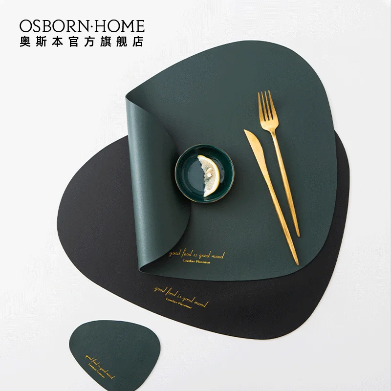 

Креативные кожаные подставки OSBORN в скандинавском стиле для обеденного стола с подставкой
