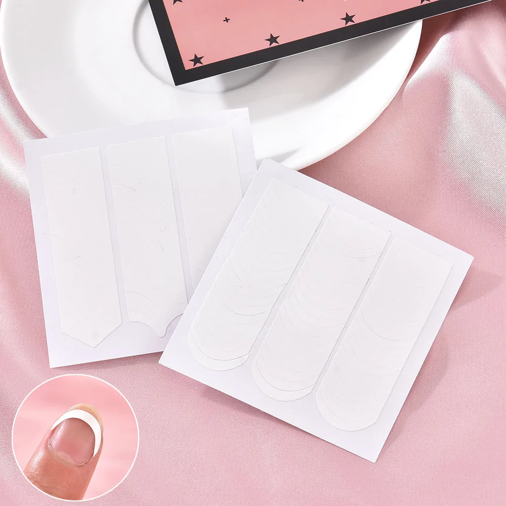 

48Pcs/pack French Style Nail Art Stickers French Smile Line V-line Wave French Line Auxiliary Manicure Nail Design Tools