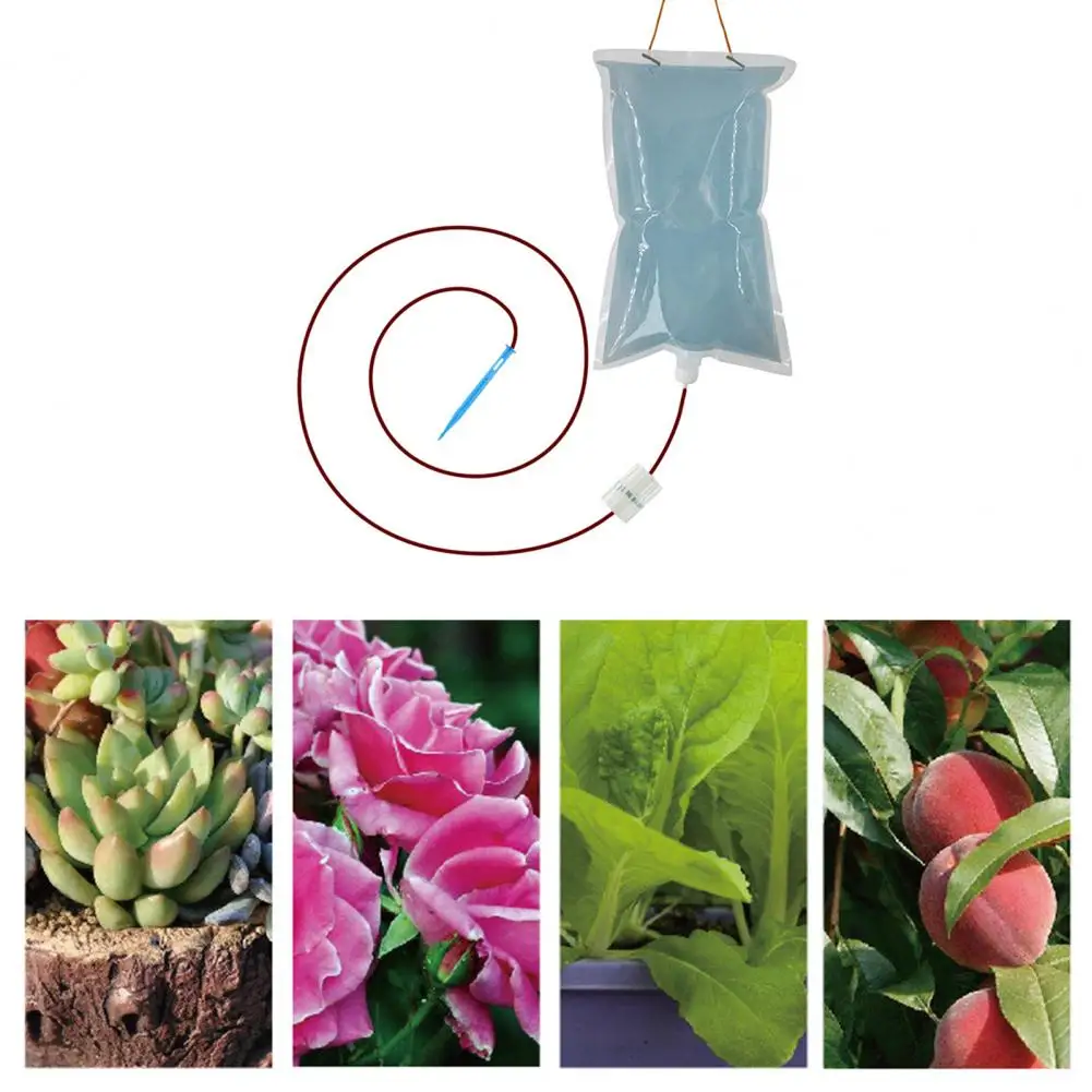 

1 Set Flower Watering Bag Time-saving Adjustable Flow Rate PP Portable Self Watering Device for Home