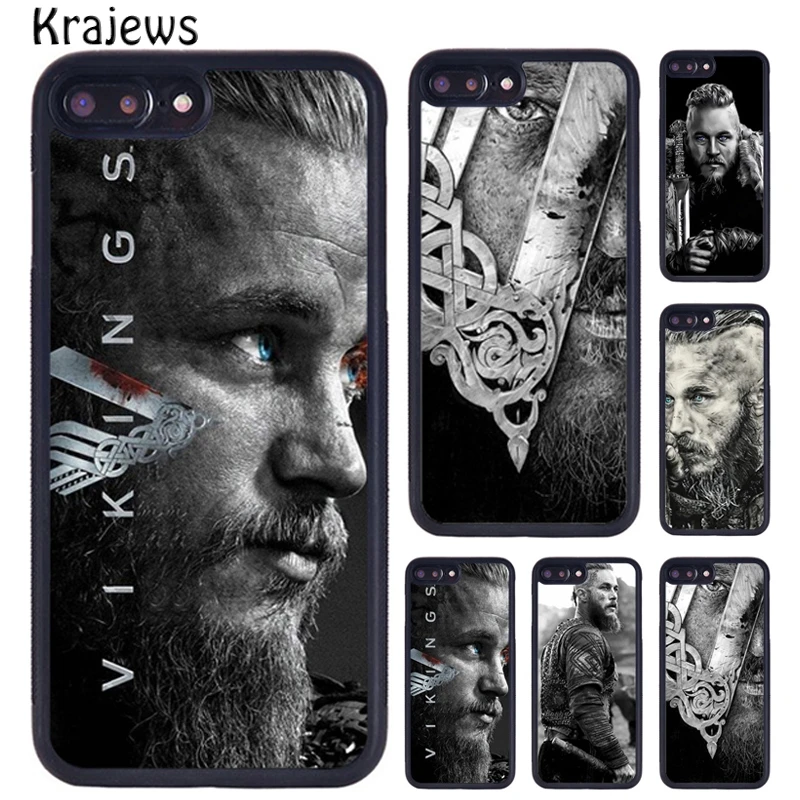Чехол для телефона krajew Ragnar Lothbrok Vikings iPhone X XR XS 11 12 Pro MAX 5 6 6S 7 8 Plus Samsung Galaxy S7edge S8 S9