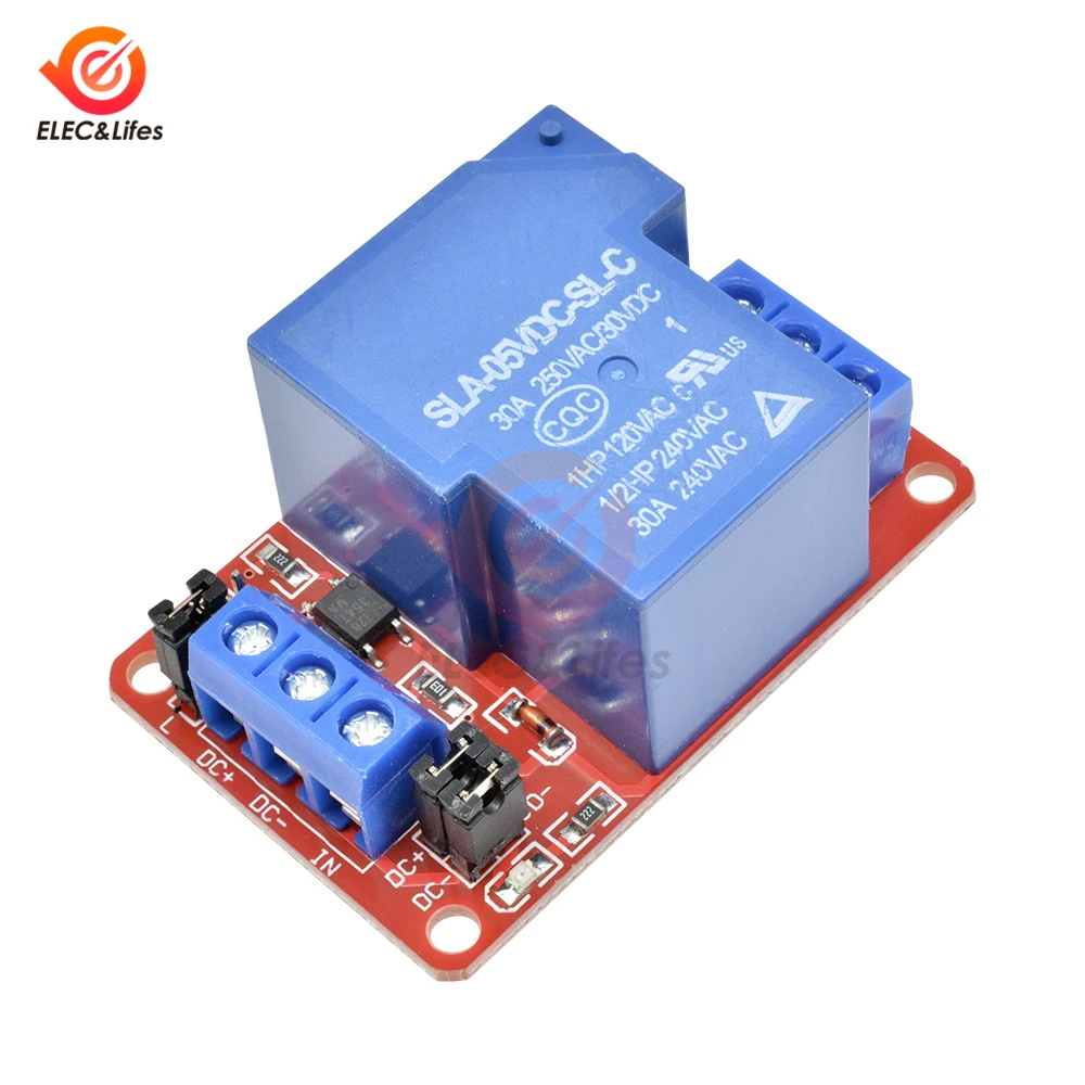 

DC 5V 12V 24V 30A High Power 1 Channel Relay Module With Optocoupler Isolation board High Low Level Trigger Relay for Arduino