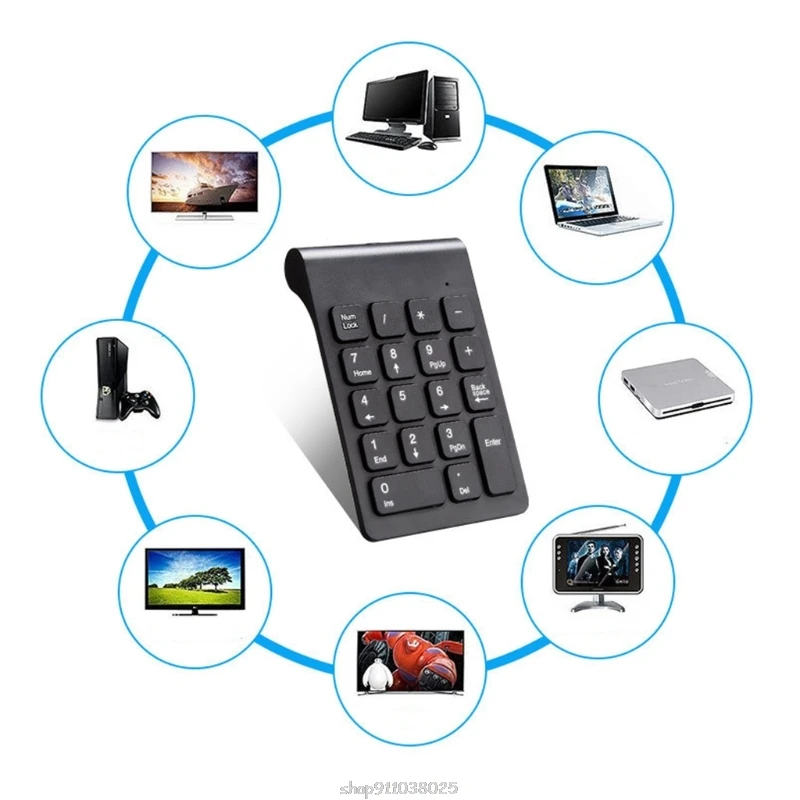 

Portable 2.4G Wireless Digital Keyboard USB Number Pad 18 Keys Numeric Keypad Mar02 21 Dropship
