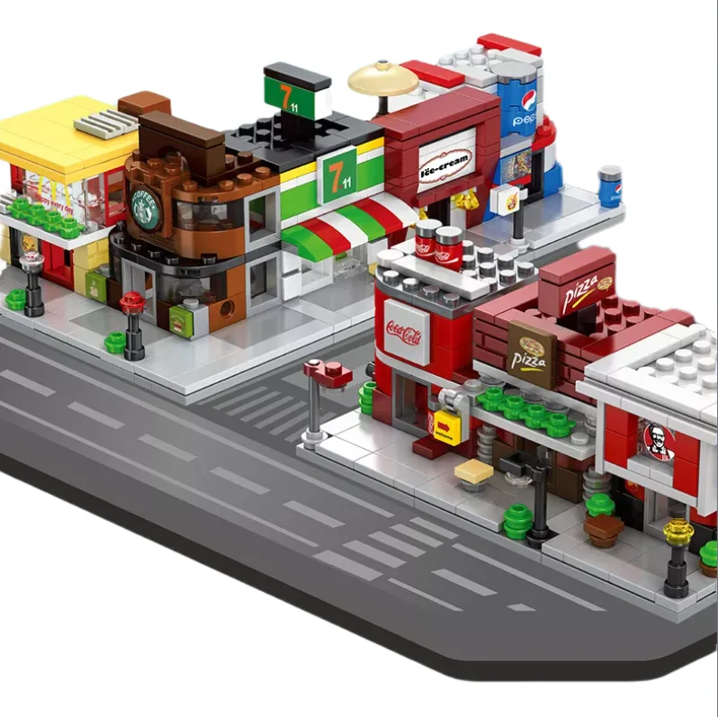 

Senbao City Building Street View Building Blocks Assembled and Inserted Intelligently Stalled Toys Male Gifts